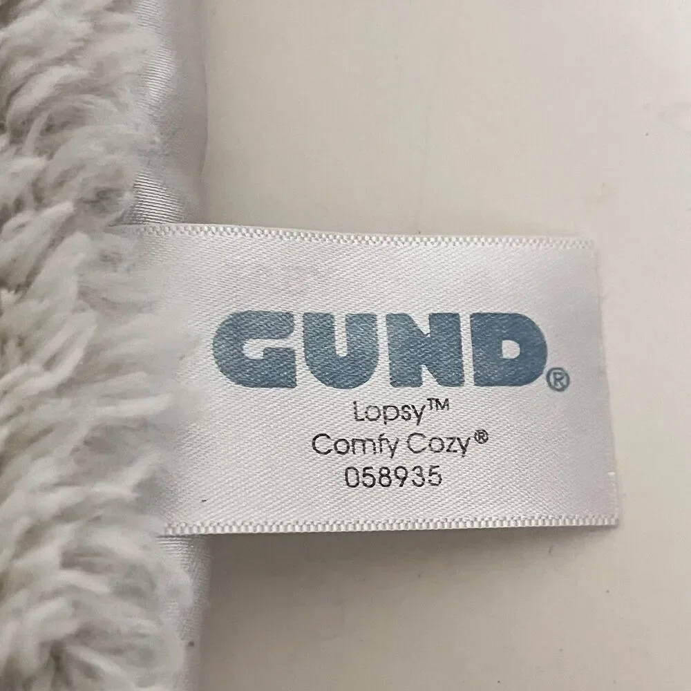 Baby Gund Lopsy Comfy Cozy Lamb Plush Lovey Security Blanket Mat Satin 058935